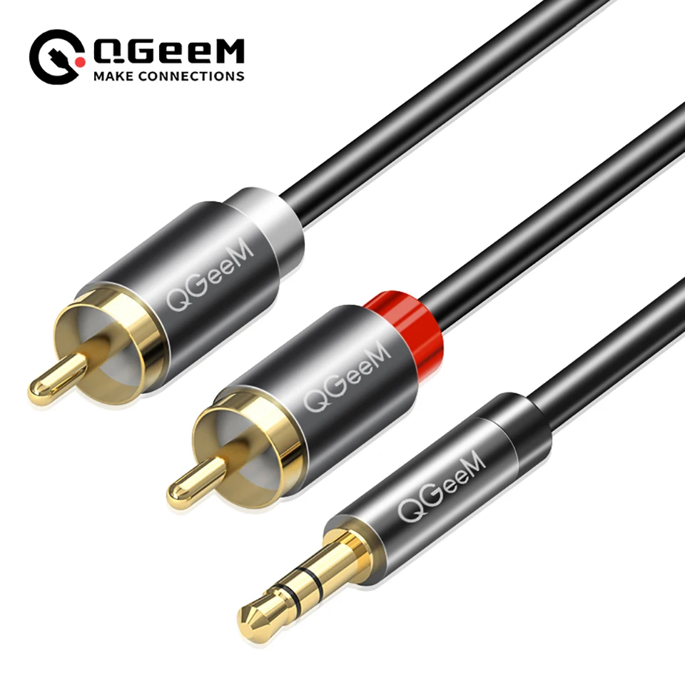 Home Cinema Player - Kabel QGeeM RCA 2RCA do 3.5mm,