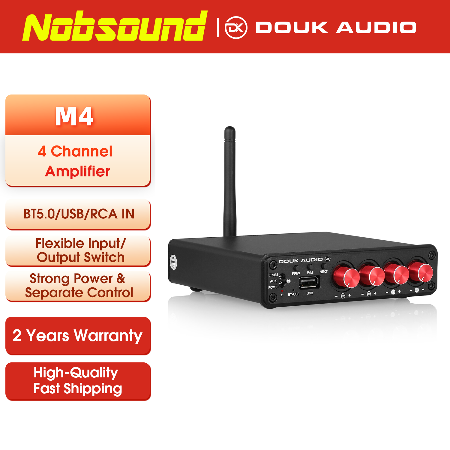 Home Cinema Receiver - Nobsound HiFi Stereo Bluetooth 5.0 cyfrowy