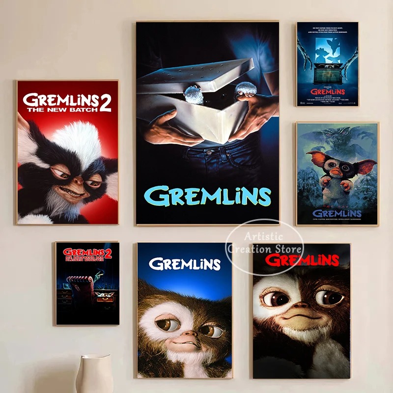 Home Cinema Design - Klasyczny film Gremlins Plakat Art Canvas