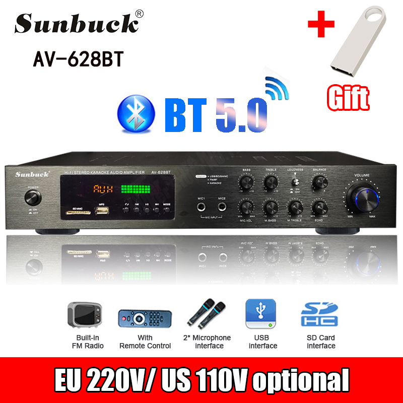 Home Cinema Receiver - Wzmacniacz mocy 110/220V 2000W Bluetooth Audio