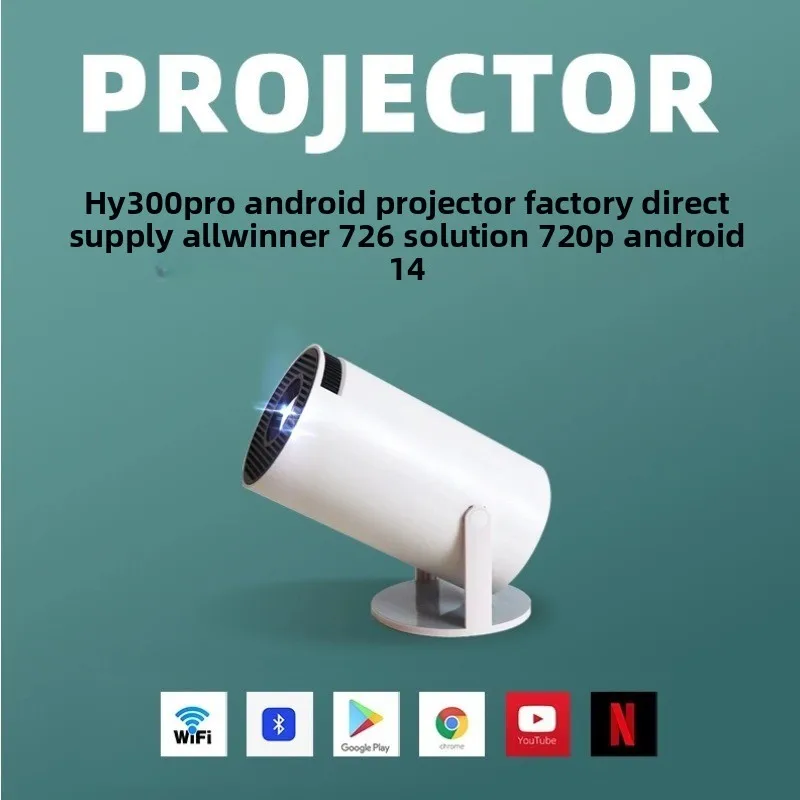 Home Cinema Hd - Przenośny projektor 4K HD HY300Pro Bluetooth