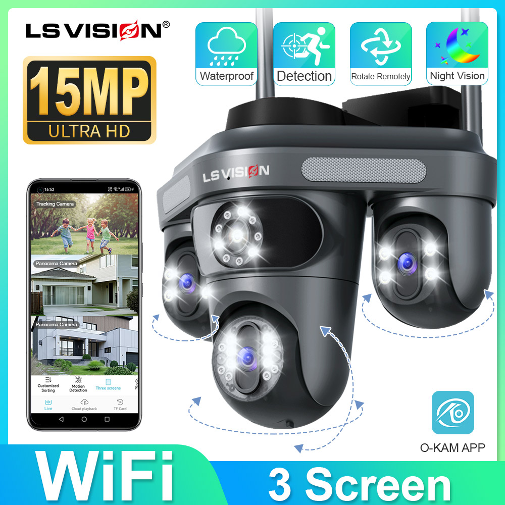Home Cinema Outdoor - LS VISION Kamera z potrójnym ekranem