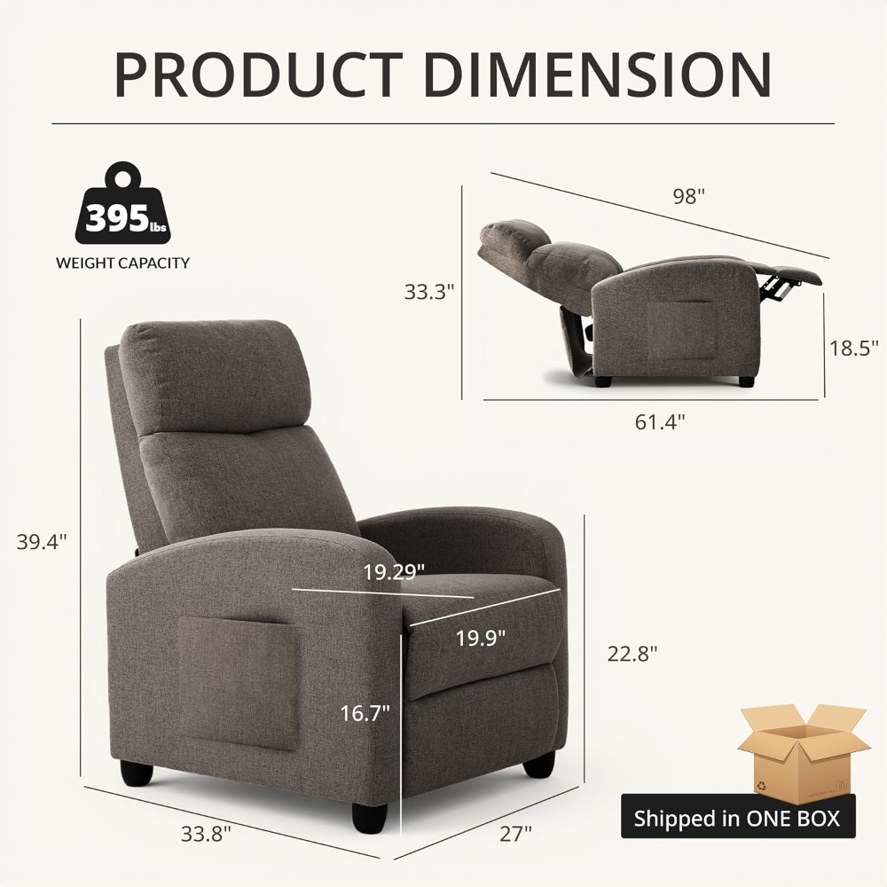 Home Cinema Gadgets - Nowoczesny fotel rozkładany z mechanizmem ręcznego