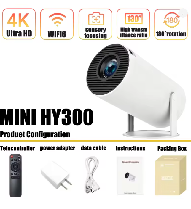 Home Cinema Gadgets - Mini projektor przenośny HY300 Android 11