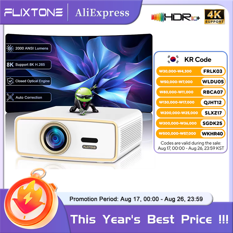 Home Cinema Gadgets - Flixtone E900 MINI Przenośny Projektor Full