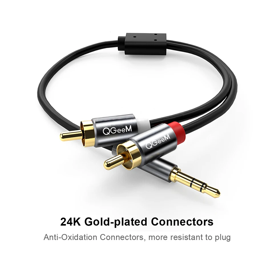 Kabel QGeeM RCA 2RCA do 3.5mm, – Home Cinema Player recenzja i cena