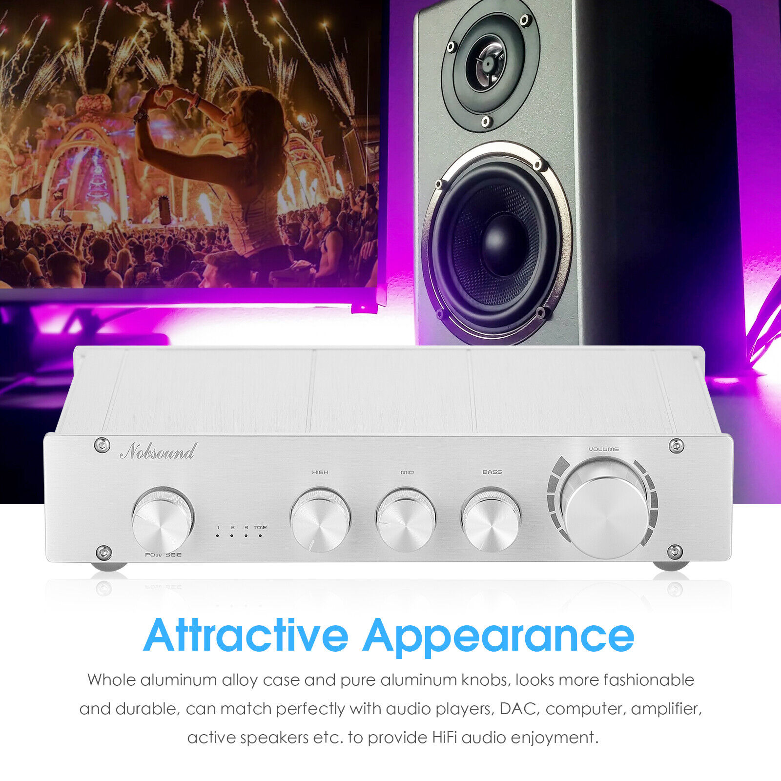 Nobsound HiFi 3-drożny cyfrowy – Home Cinema Receiver recenzja i cena