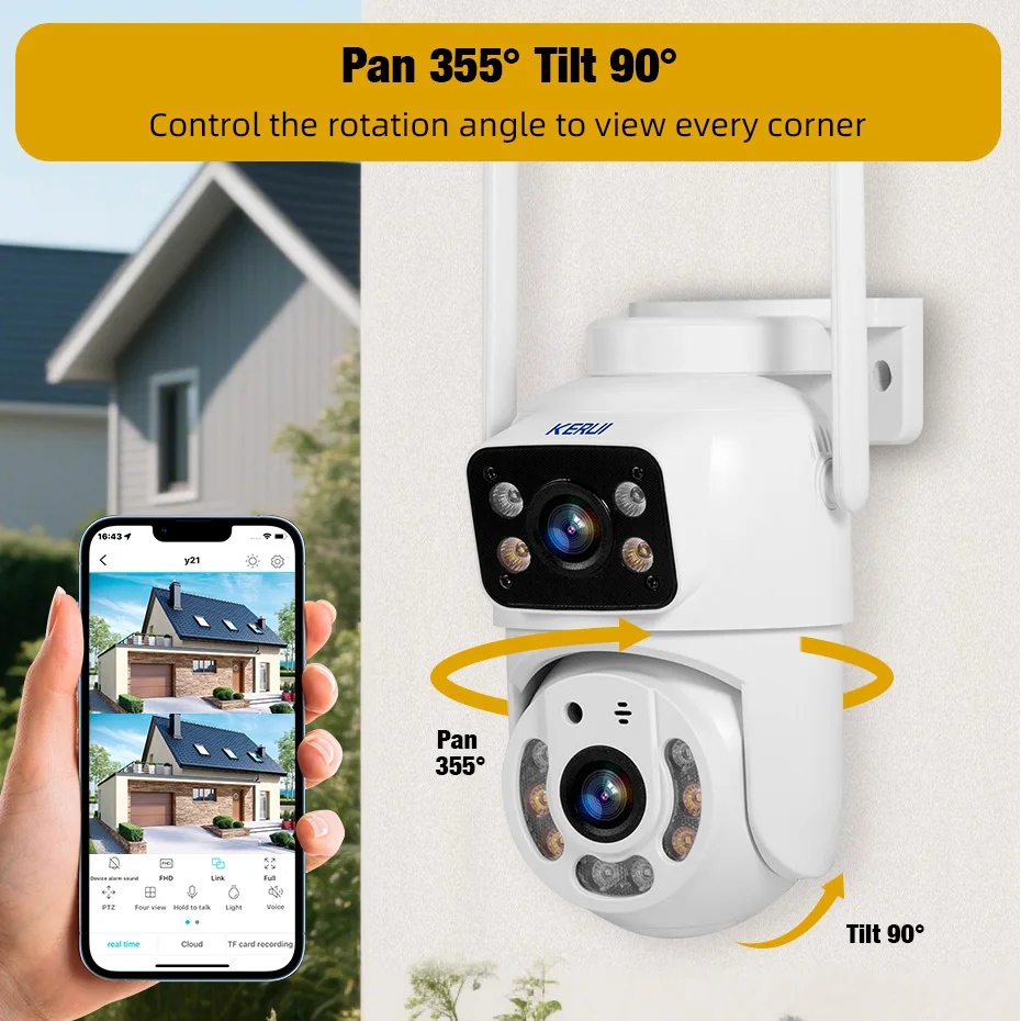 KERUI Dual Lens HD 10MP 5K PTZ – Home Cinema Outdoor recenzja i cena