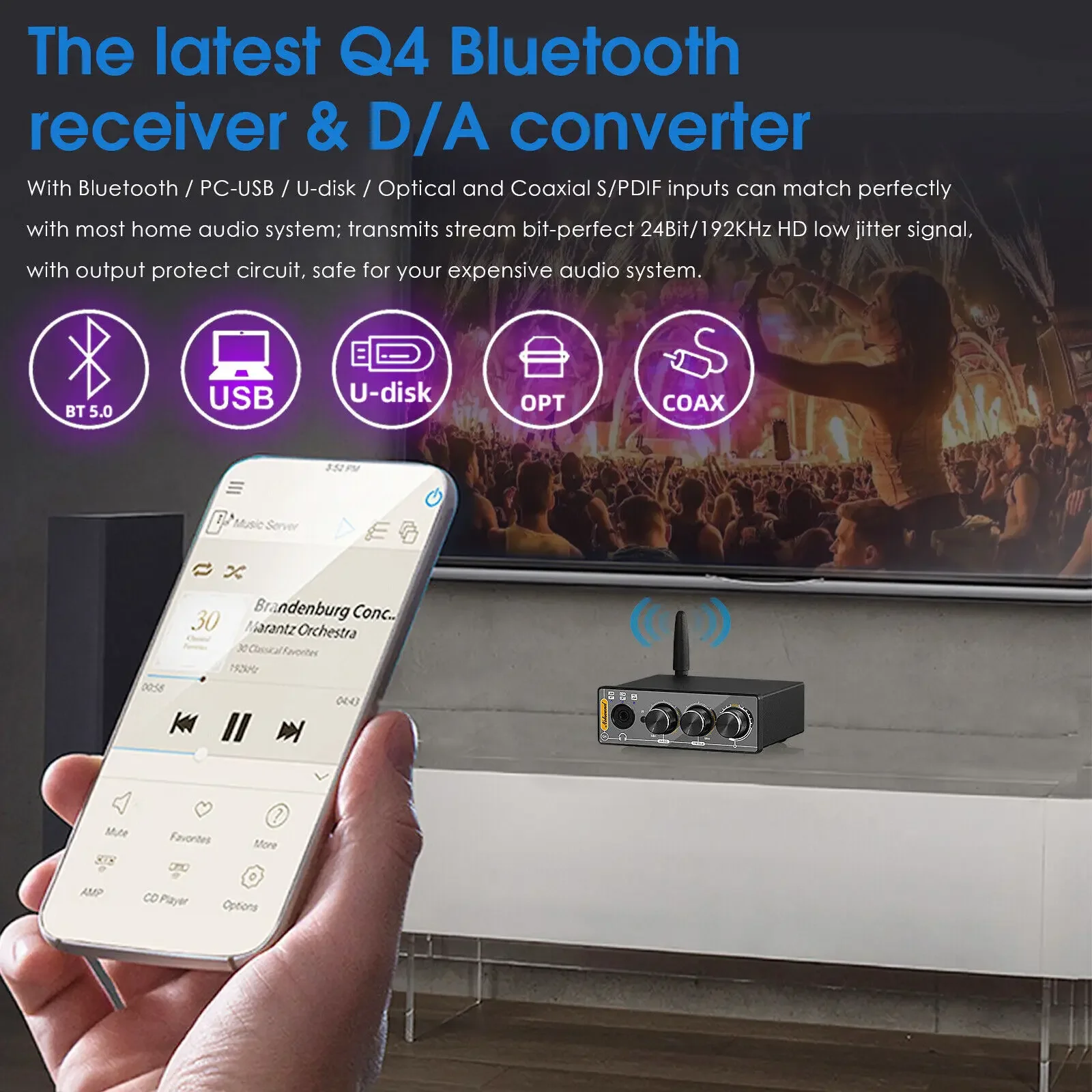 Nobsound Q4 Mini Dcyfrowy konw – Home Cinema Receiver recenzja i cena