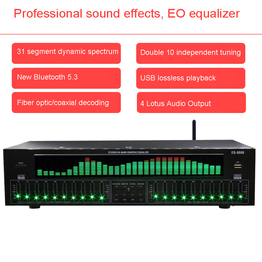 EQ8000 Equalizer Bluetooth 5.3 – Home Cinema Receiver recenzja i cena